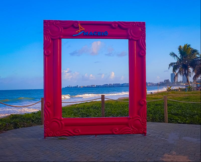 Porta retrato gigante - Praia de Jacarecica - Macei