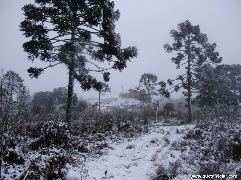 Neve em Urubici - Neve no Morro da Igreja - Serra Catarinense - Santa Catarina - Regi