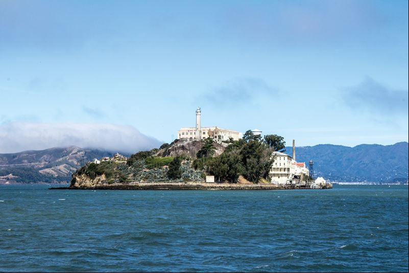 Ilha de Alcatraz, localizada na Ba