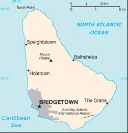 Mapa de Barbados
