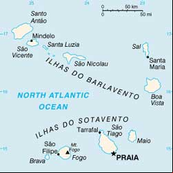 Mapa de Cabo Verde
