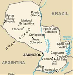 Mapa do Paraguai