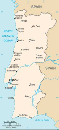 Mapa de Portugal