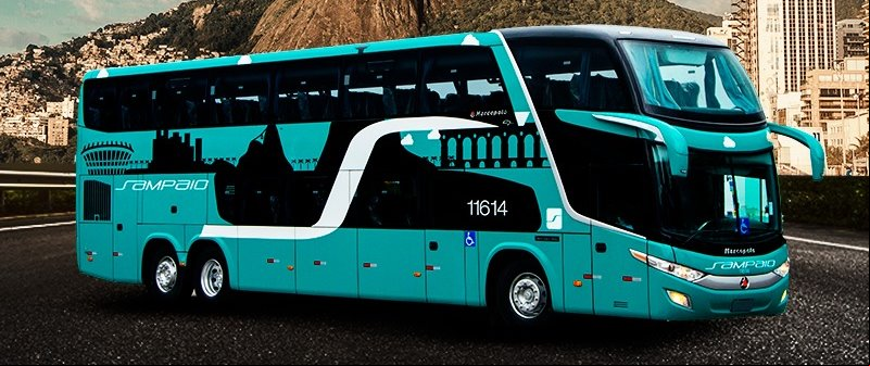 Ônibus de viagens intermunicipais da Viação Sampaio Ltda. - Empresas de Ônibus do Brasil